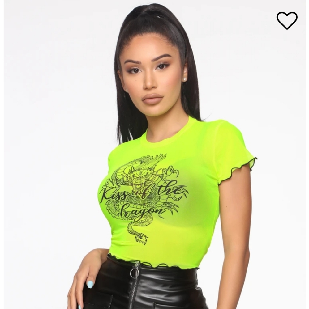 Short sleeve mesh neon shirt